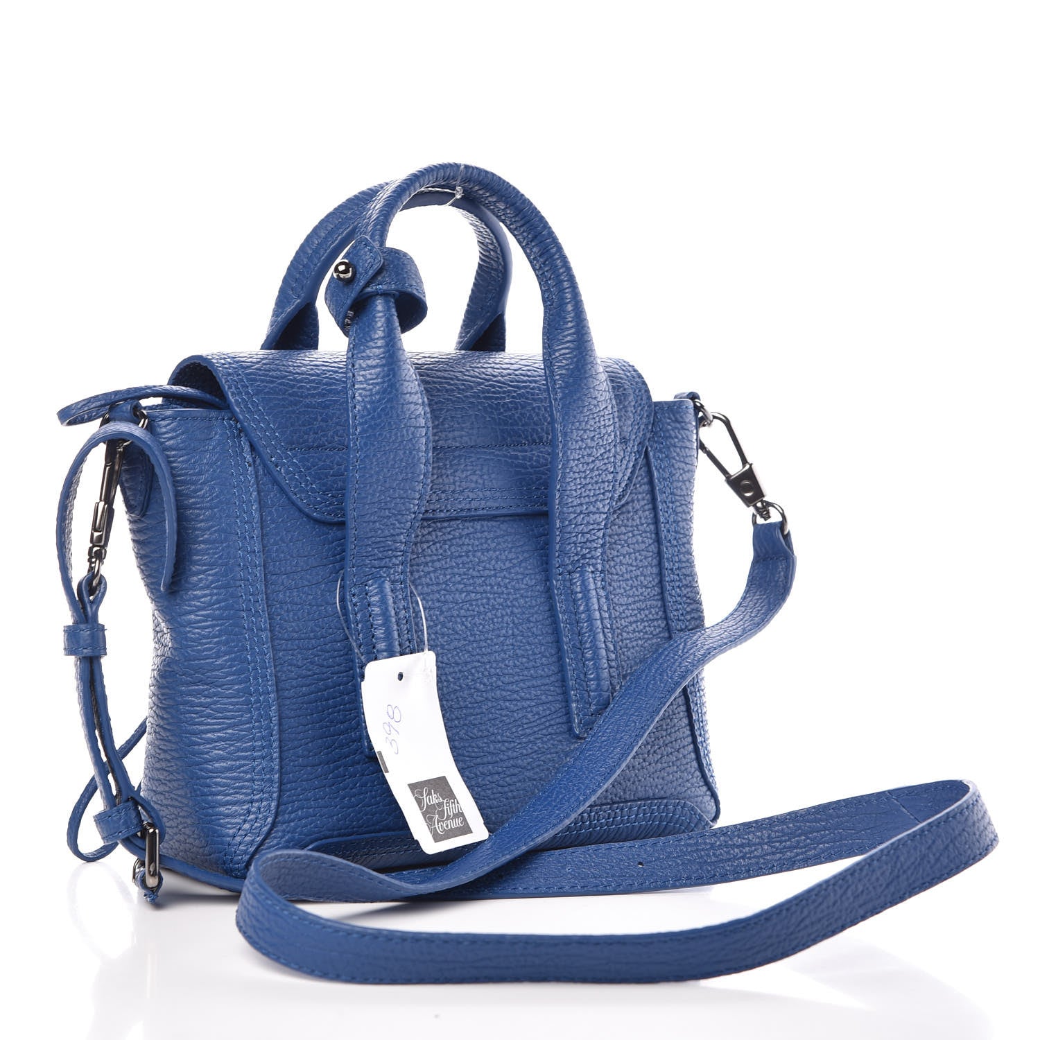 3.1 Phillip Lim 3.1 Textured Calfskin Mini Pashli Satchel Cerulean 3 of 9