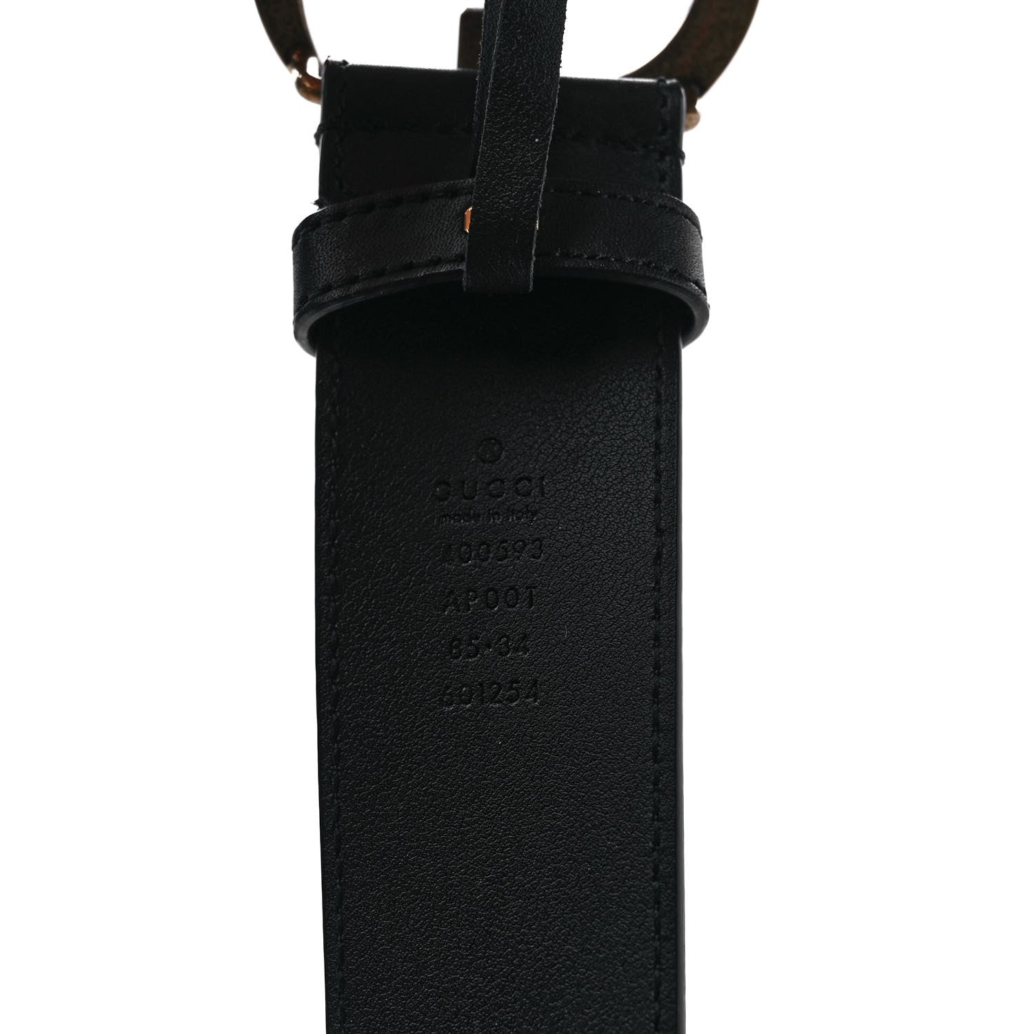 Gucci Calfskin Double G 40mm Belt 85 34 Black 3 of 6