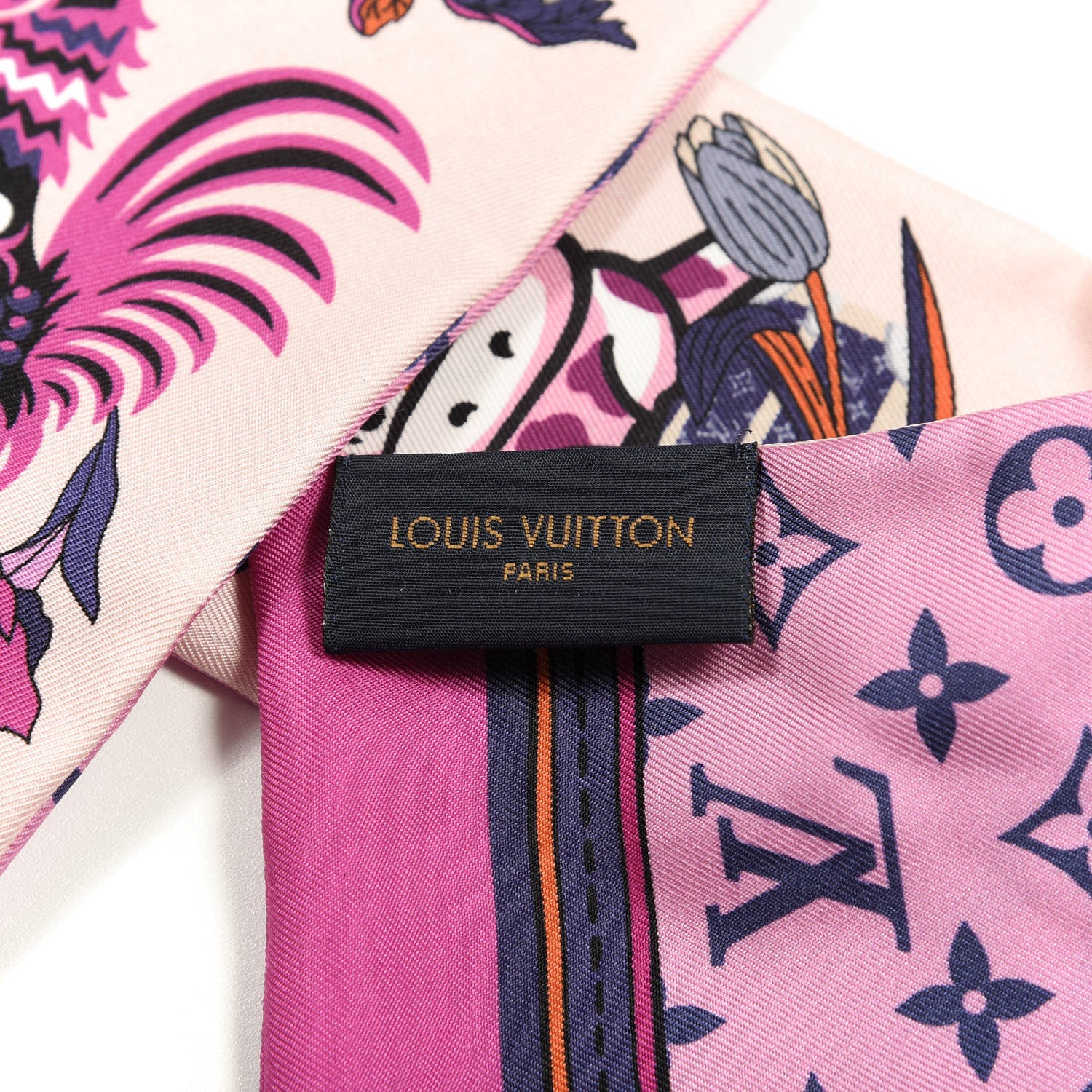 Louis Vuitton Silk Monogram Superstition Bandeau Rose 2 of 5