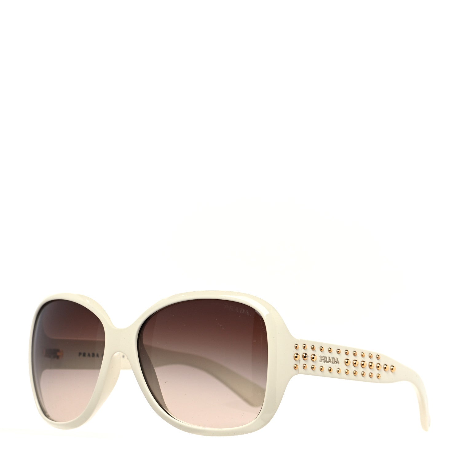 Prada Studded Sunglasses SPR 04M White 1 of 7