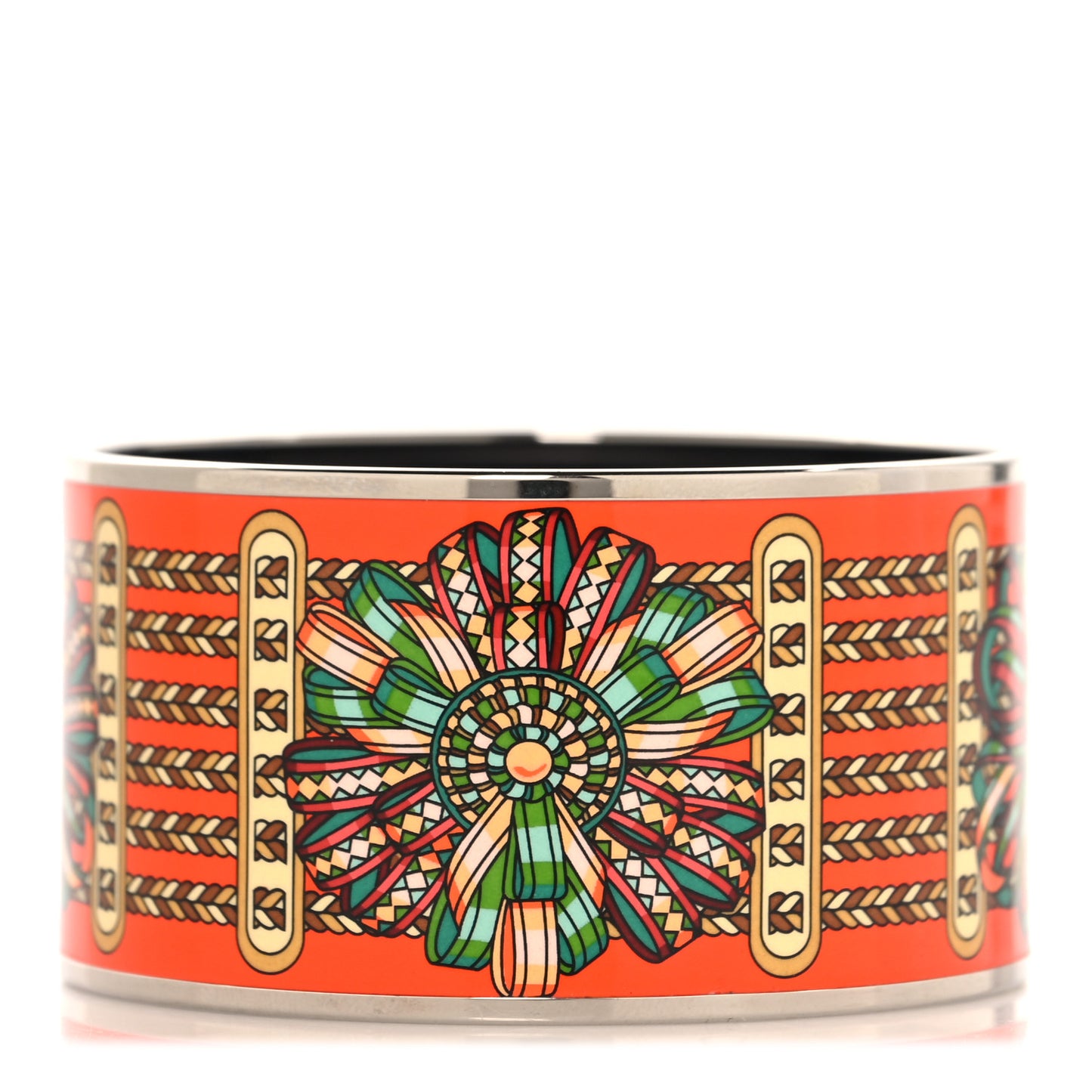 Enamel Printed Rubans de Cheval Extra Wide Bracelet 65