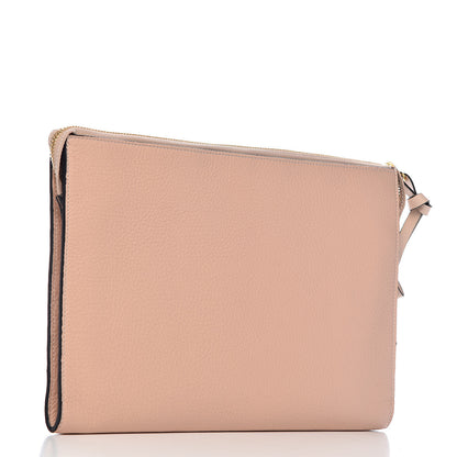 Chloe Calfskin Alphabet Flat Pouch Clutch Blush Nude 3 of 6