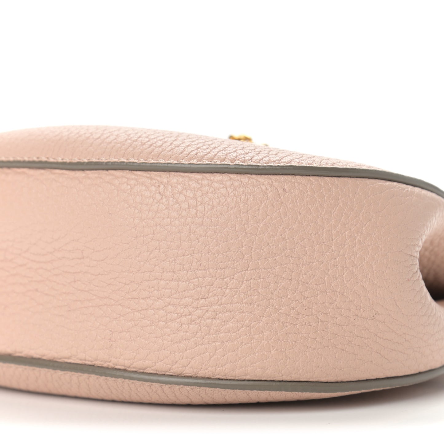 Grained Lambskin Mini Drew Shoulder Bag Cement Pink