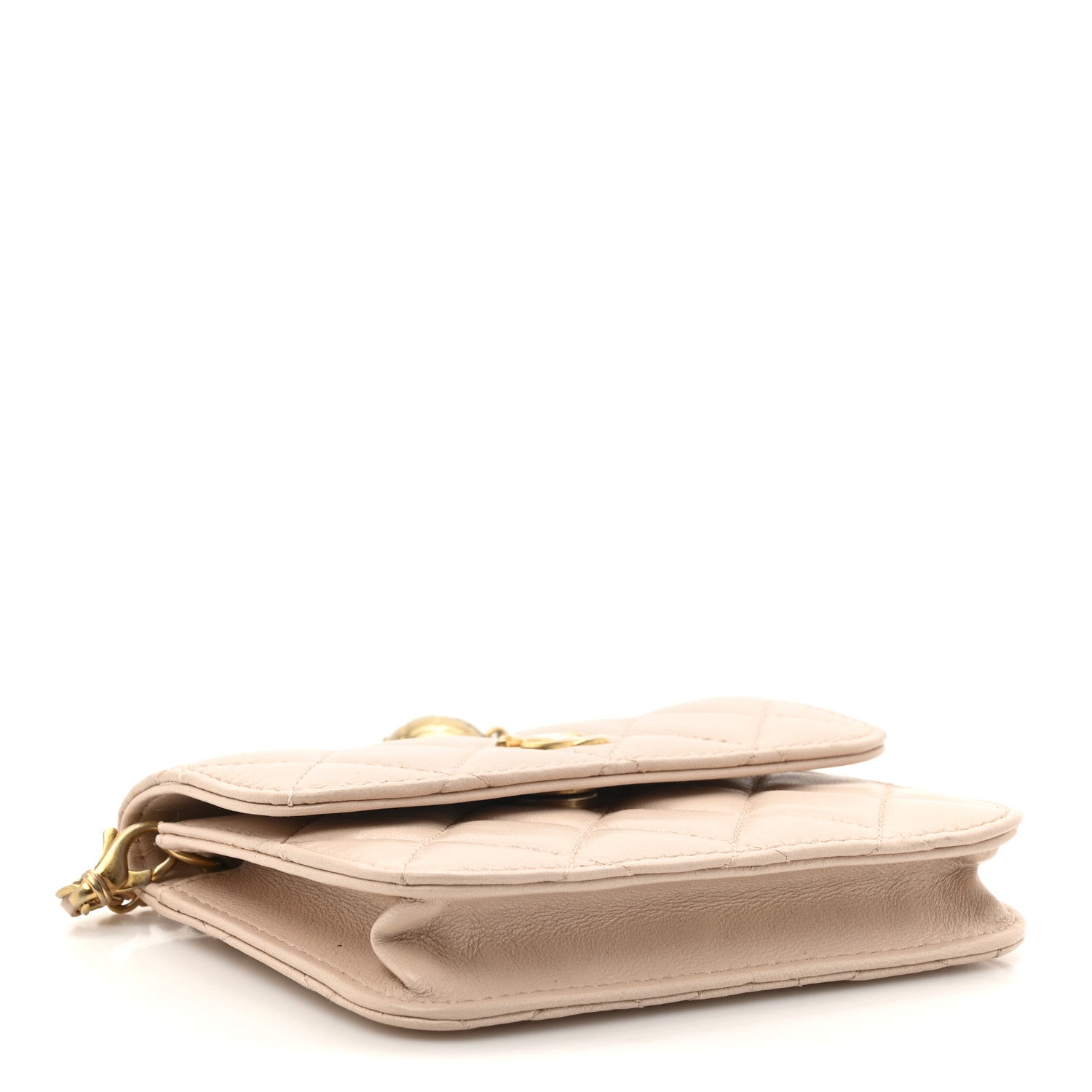 Chanel Lambskin Quilted Pearl Crush Clutch With Chain Light Pink 4 of 11