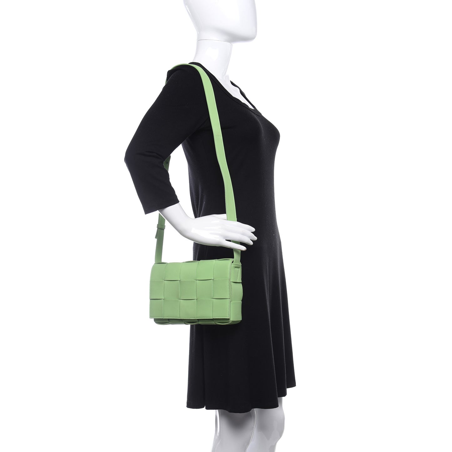 Nappa Maxi Intreccio Cassette Bag Pistachio