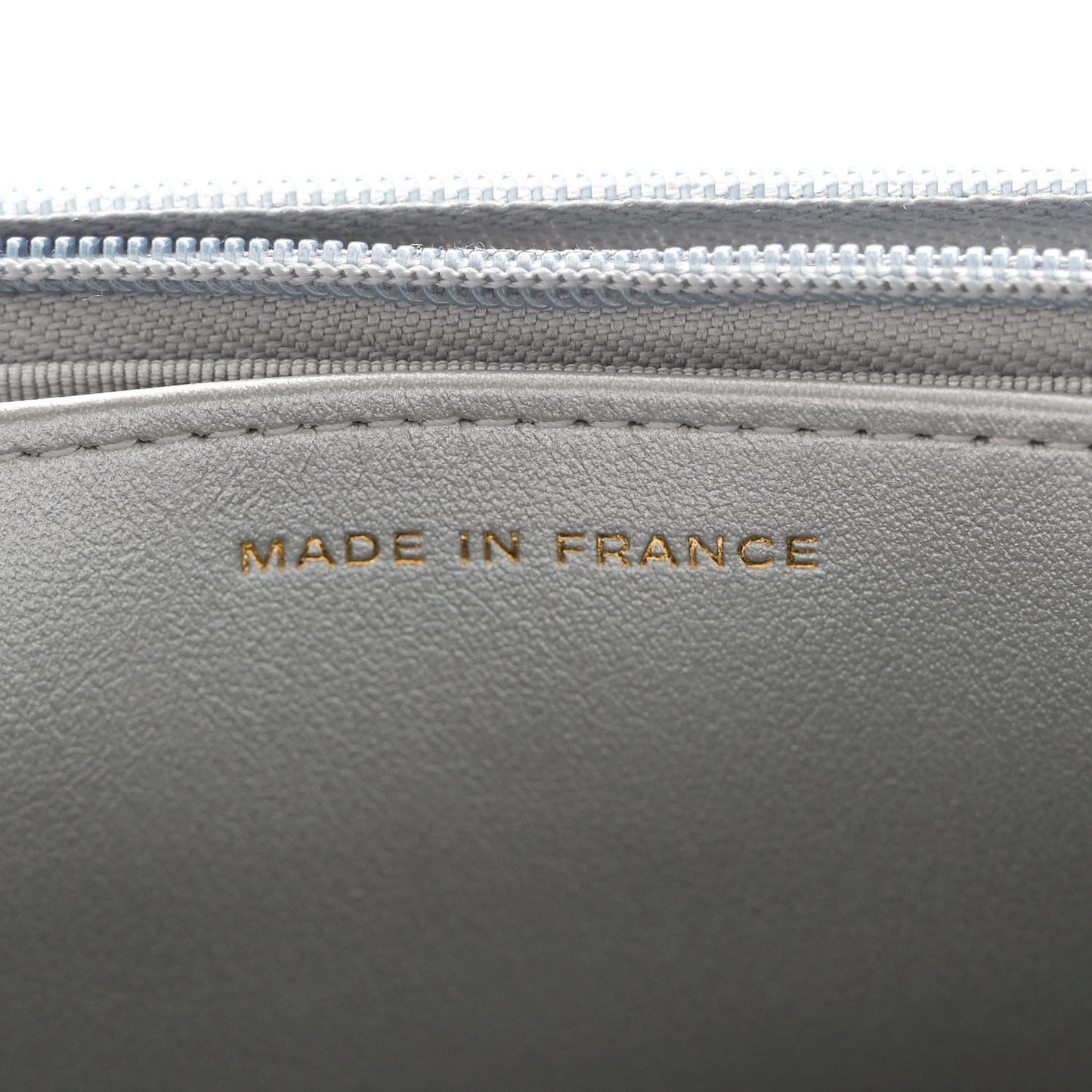 Iridescent Goatskin Quilted Wallet On Chain WOC Silver