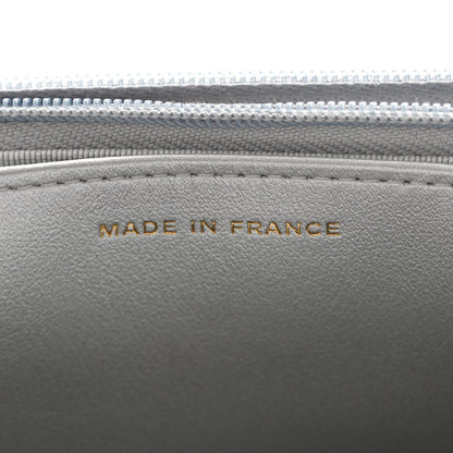 Chanel Iridescent Goatskin Quilted Wallet On Chain WOC Silver 7 of 11