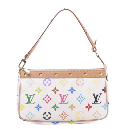 Louis Vuitton Monogram Multicolor Pochette Accessories White 1 of 12