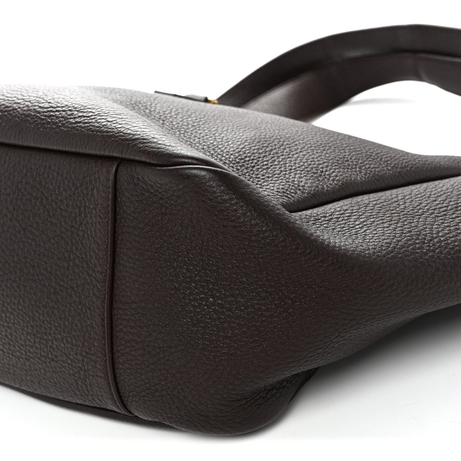 Saint Laurent Grained Deerskin Bea Tote Marron Fonce 10 of 10