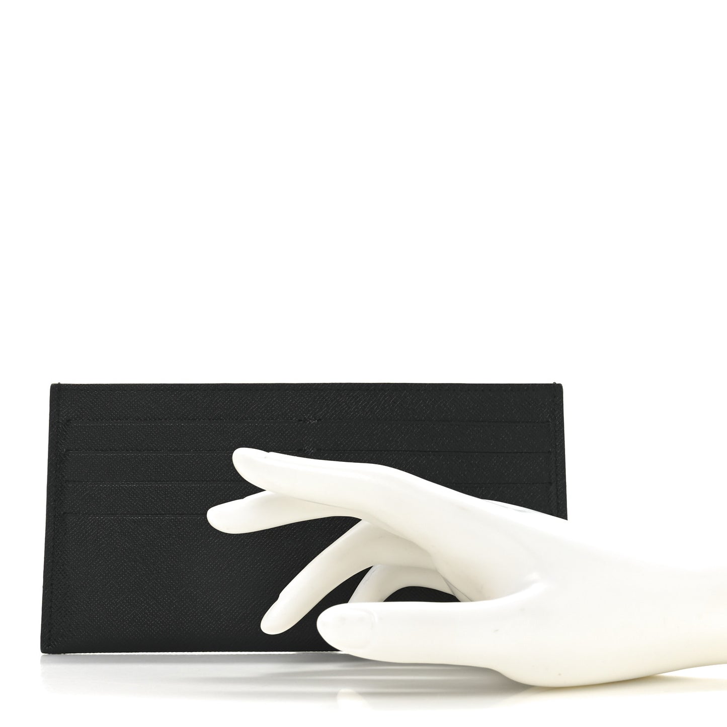 Calfskin Felicie Chain Wallet Card Holder Insert Black