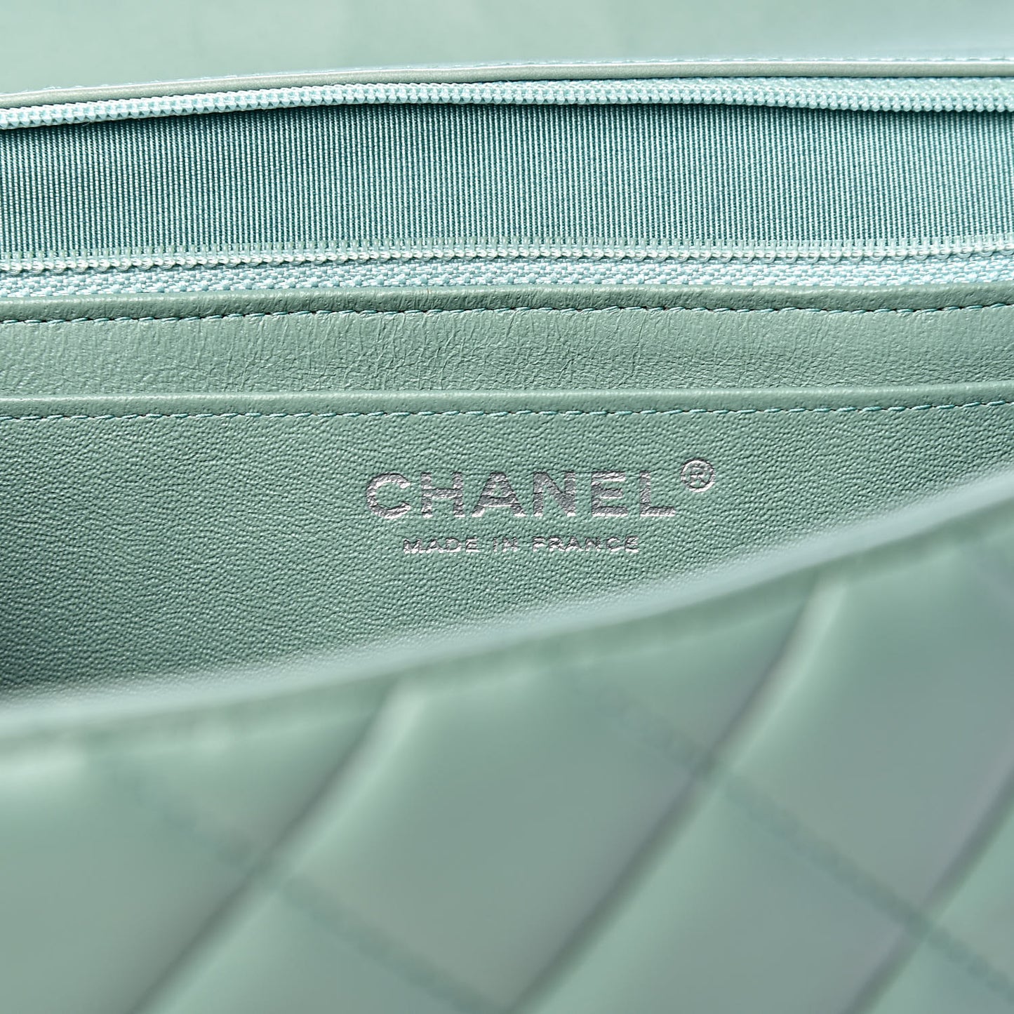 Lambskin Quilted Maxi Single Flap Green