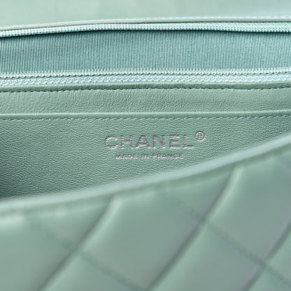 Chanel Lambskin Quilted Maxi Single Flap Green 6 of 16