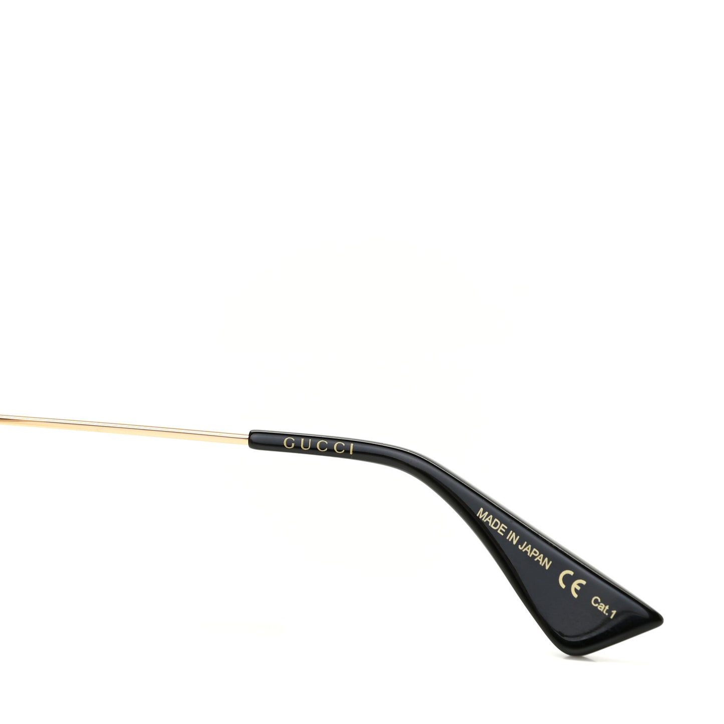 Metal Acetate Striped Soave Amore Round Frame Sunglasses GG0113S Gold Pink