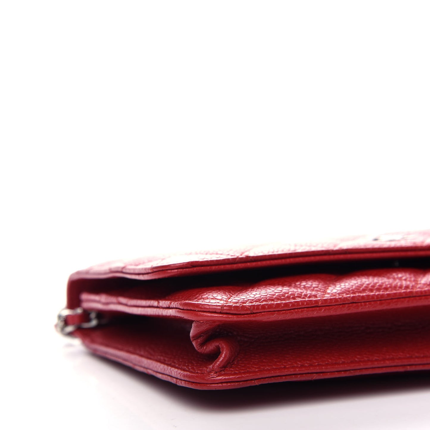 Caviar Quilted Wallet On Chain WOC Red