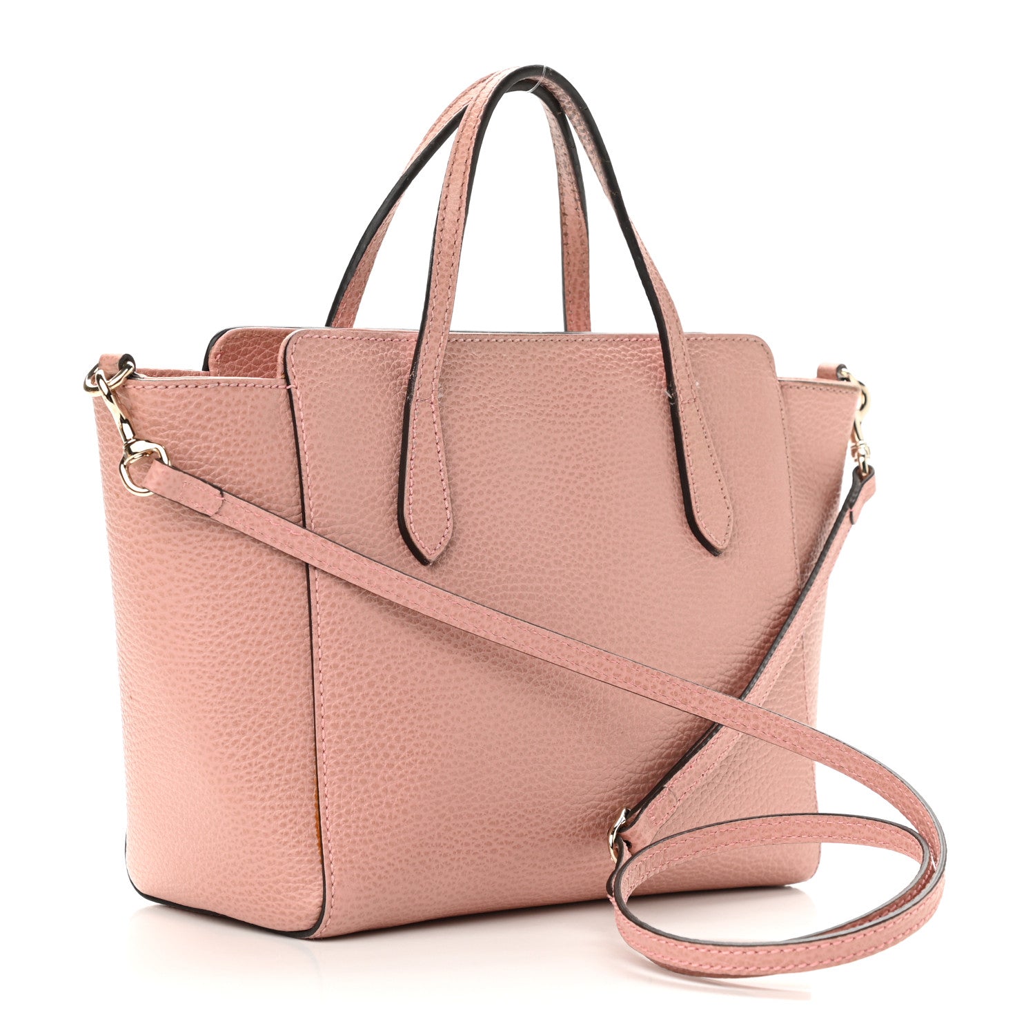 Gucci Dollar Calfskin Mini Swing Top Handle Bag Soft Pink 3 of 13