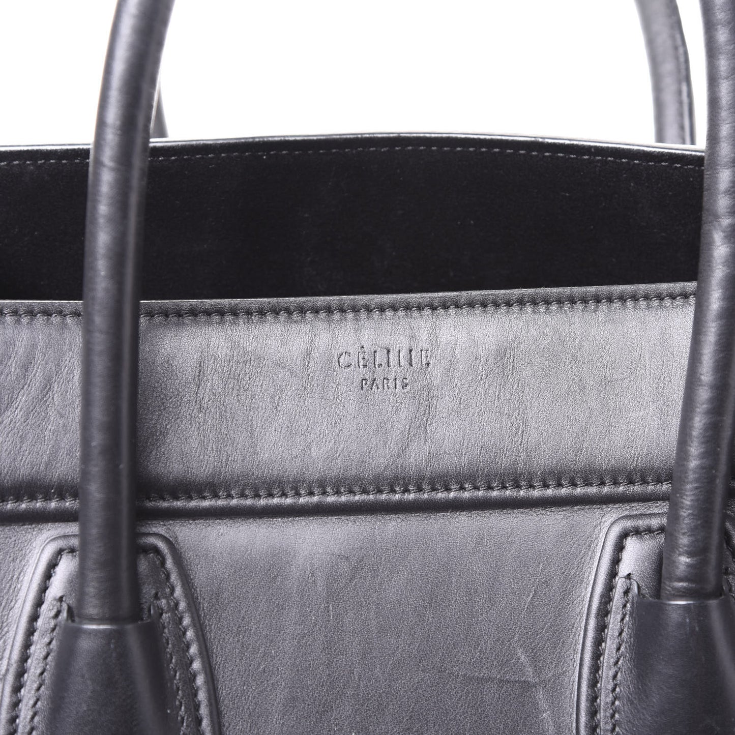 Supple Calfskin Medium Phantom Luggage Black