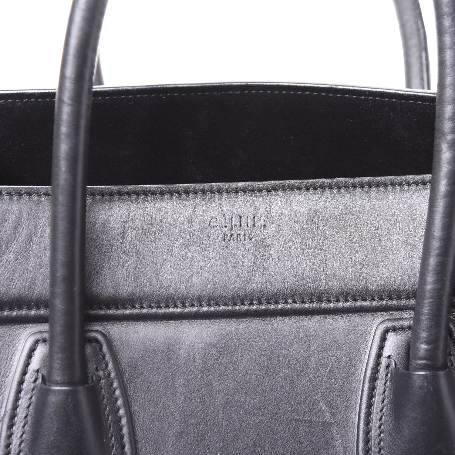 Celine Supple Calfskin Medium Phantom Luggage Black 10 of 11