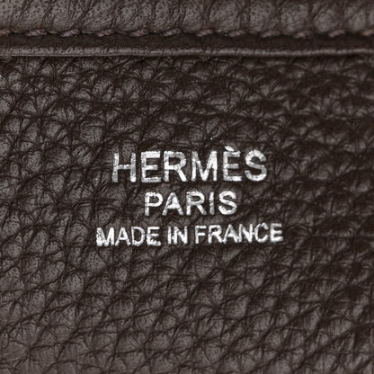 Hermes Taurillon Clemence Evelyne III GM Cocoa 6 of 11