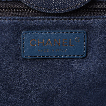Chanel Caviar Small Studded Deauville Tote Navy 6 of 11