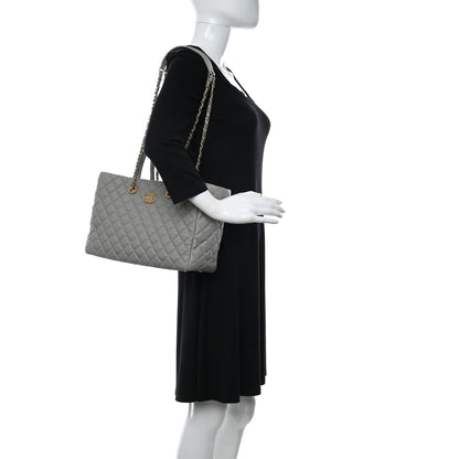 Chanel Caviar Quilted Coco Handle Shopping Tote Grey 2 of 12