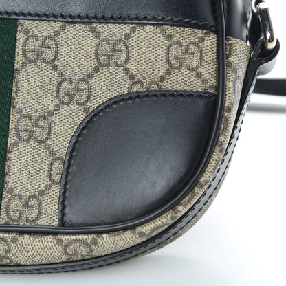 Gucci GG Supreme Monogram Web Small Shoulder Bag Black 11 of 14