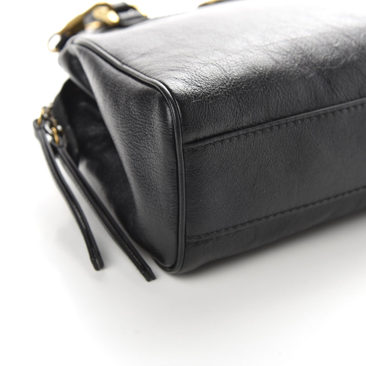 Calfskin Medium Re(Belle) Top Handle Bag Black