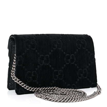 Gucci Velvet GG Monogram Super Mini Dionysus Shoulder Bag Black 4 of 23