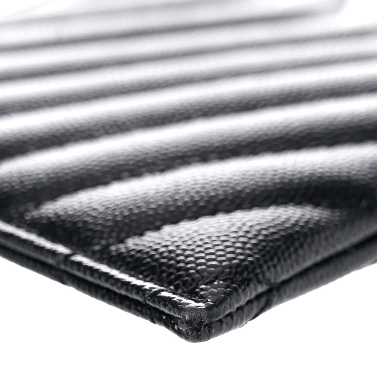 Grain De Poudre Chevron Monogram Bill Pouch Black