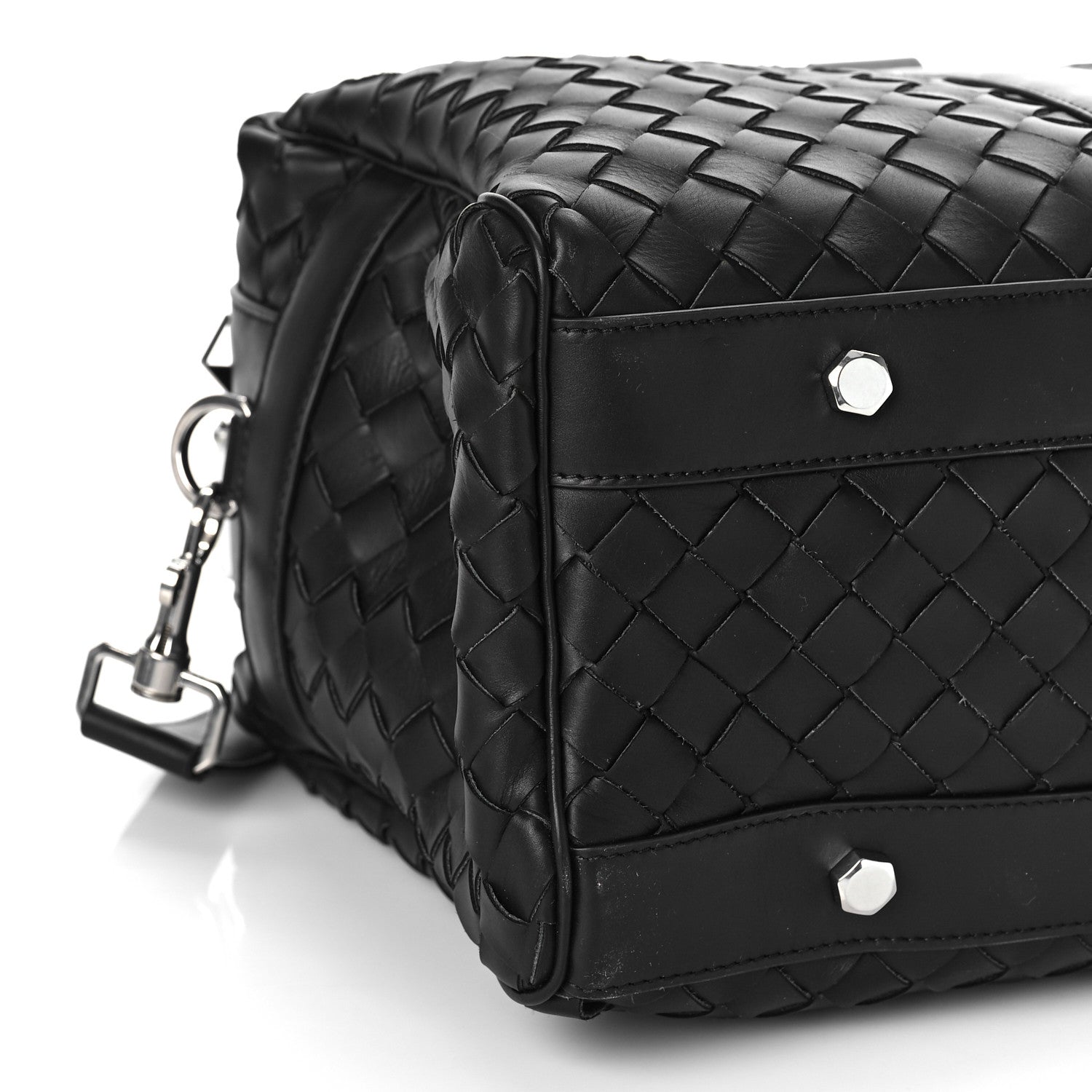 Bottega Veneta Nappa Intrecciato Duffle Bag Black 9 of 11