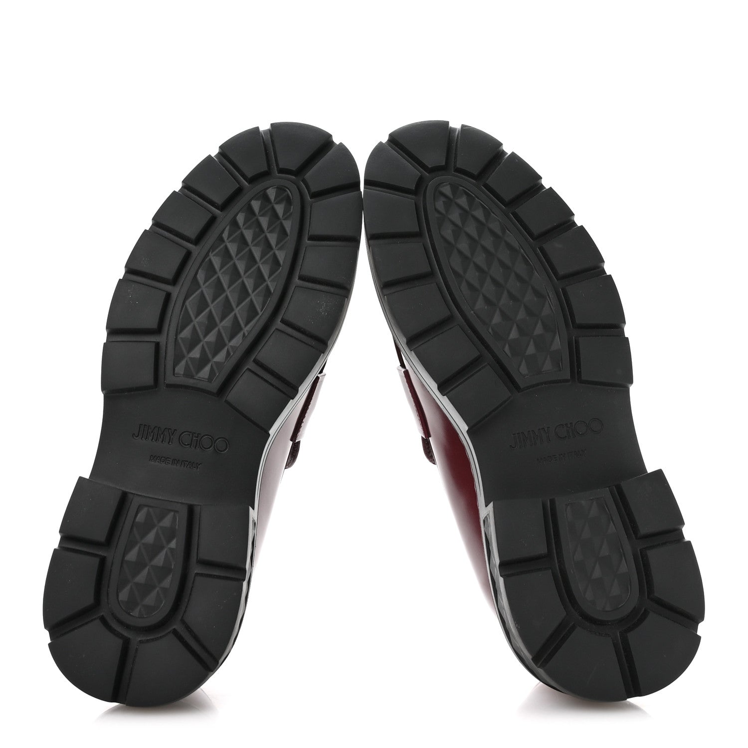 Jimmy Choo Box Calfskin Marlow Loafers 39 Burgundy 6 of 8