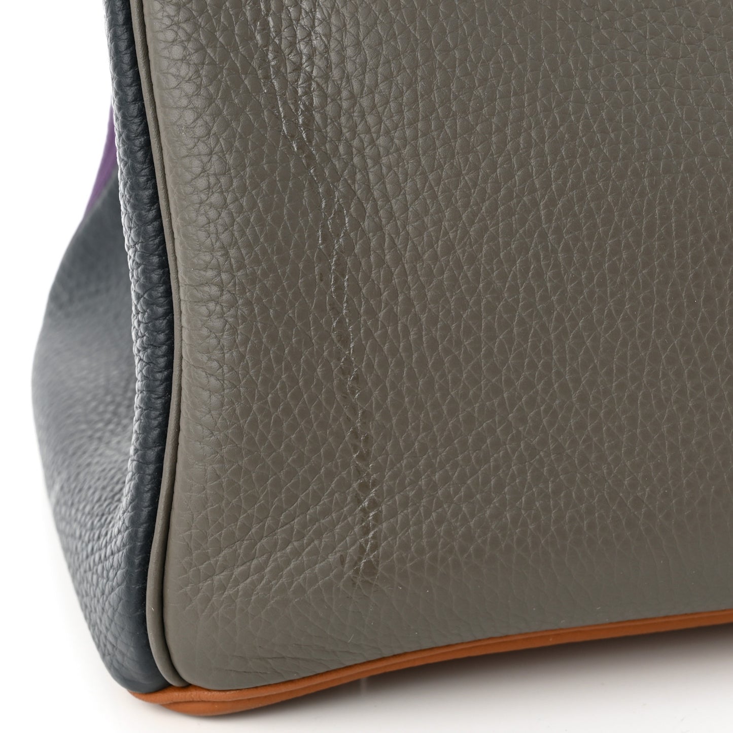 Taurillon Clemence Arlequin Birkin 35 Ultraviolet Etain Bleu Lin Bleu Orage Gold