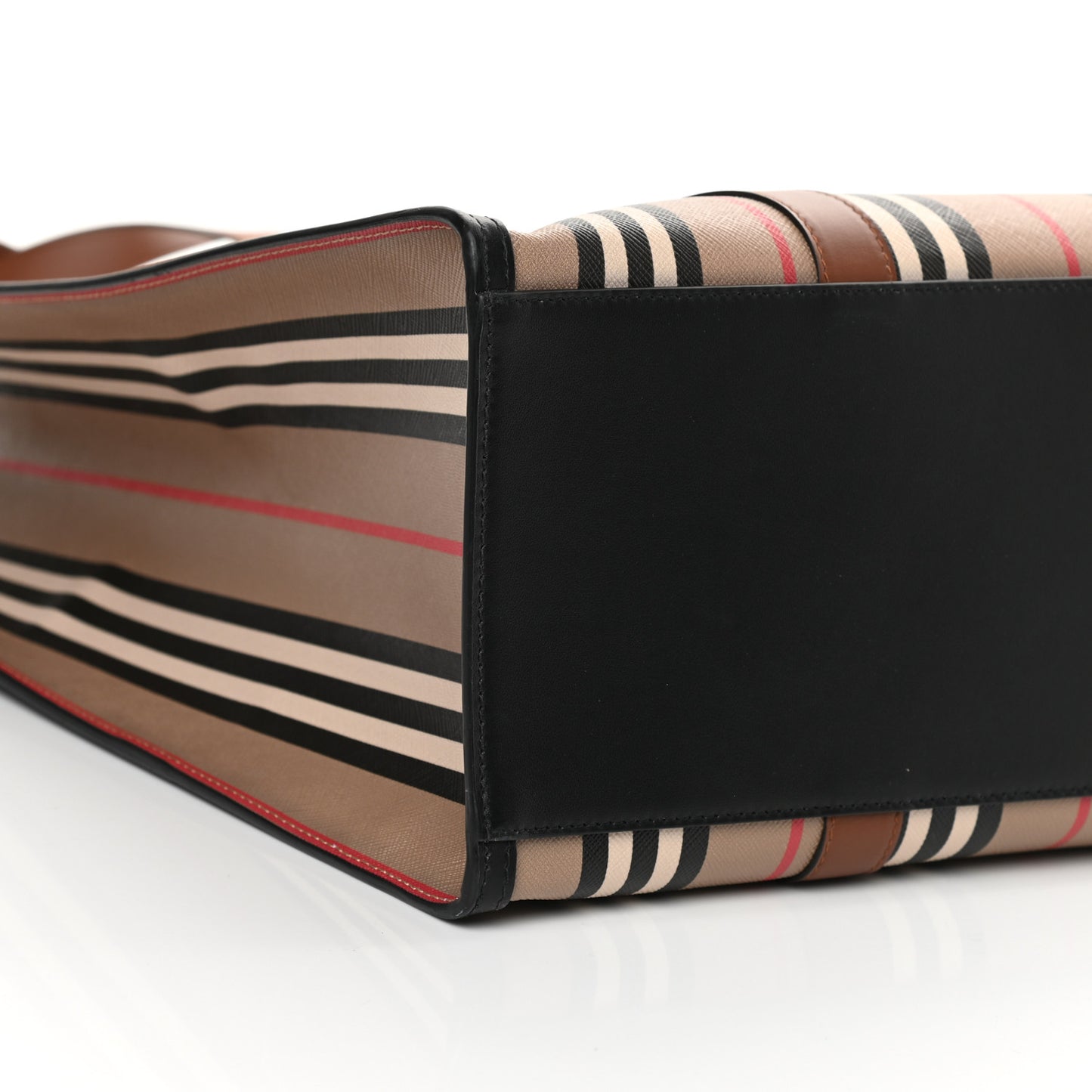 E-Canvas Stripe Book Tote Archive Beige