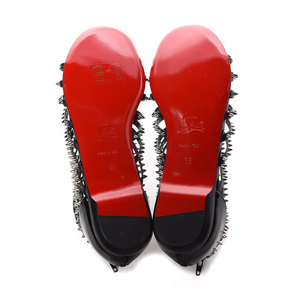 Christian Louboutin Patent Kid Millaclou Flat Cage Sandals 35 Black 6 of 9