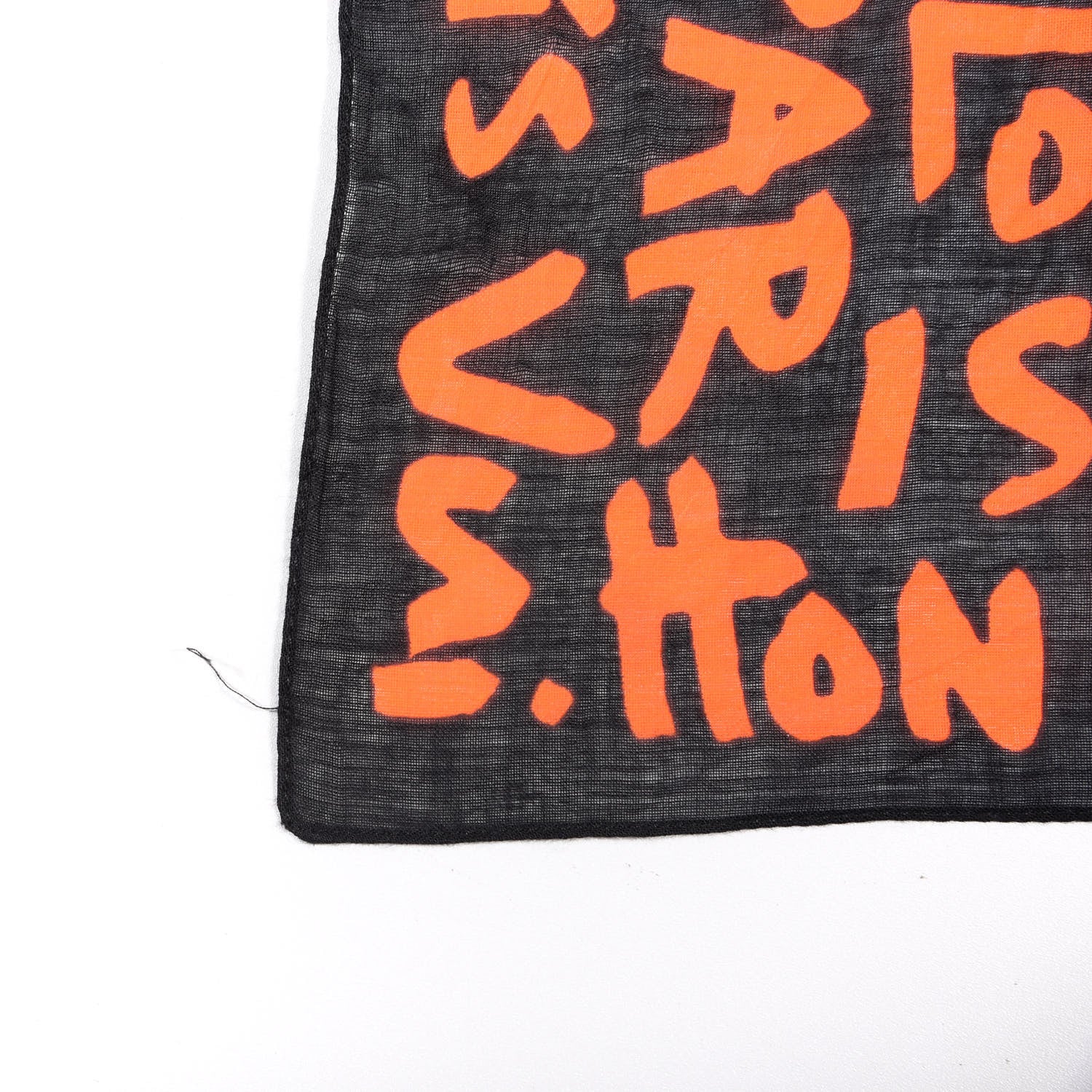 Louis Vuitton Cotton Graffiti Bandana Orange 2 of 3