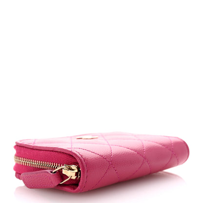 Chanel Caviar Quilted Zip Coin Purse Fuchsia 4 of 8