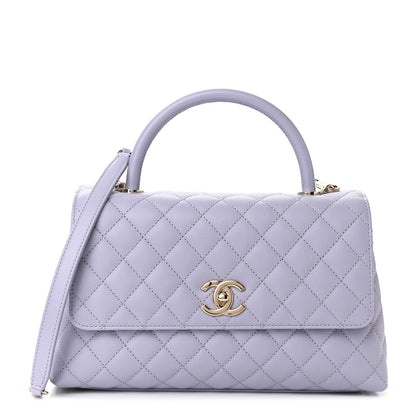 Chanel Caviar Quilted Small Coco Handle Flap Light Purple 1 of 11