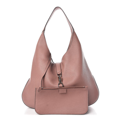 Gucci Soft Grained Calfskin Large Jackie Hobo Rosy Phard 1 of 12