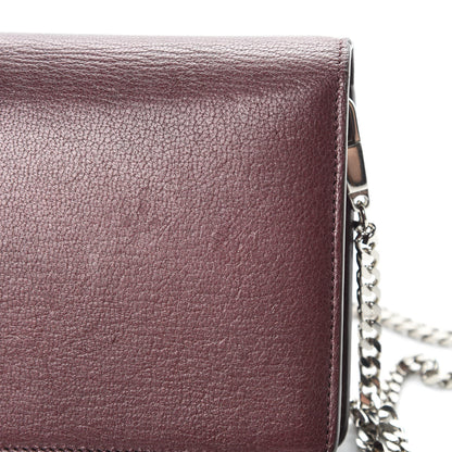 Givenchy Metallic Sugar Goatskin Pandora Chain Wallet Bordeaux 12 of 15