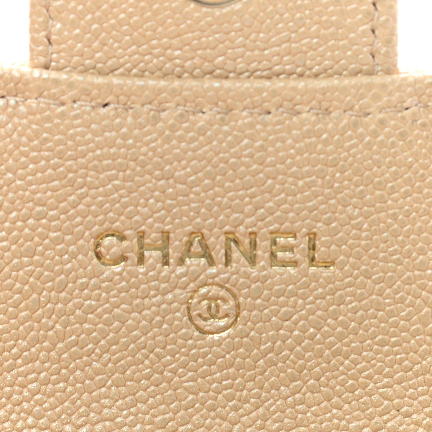 Chanel Iridescent Caviar Quilted Flap Card Holder Beige 6 of 8