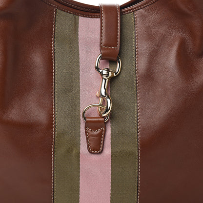 Gucci Calfskin Web Large Jackie O Bouvier Hobo Brown 9 of 9