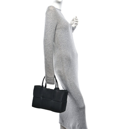 Bottega Veneta Grained Calfskin Intrecciato Small Arco Tote Black 2 of 10