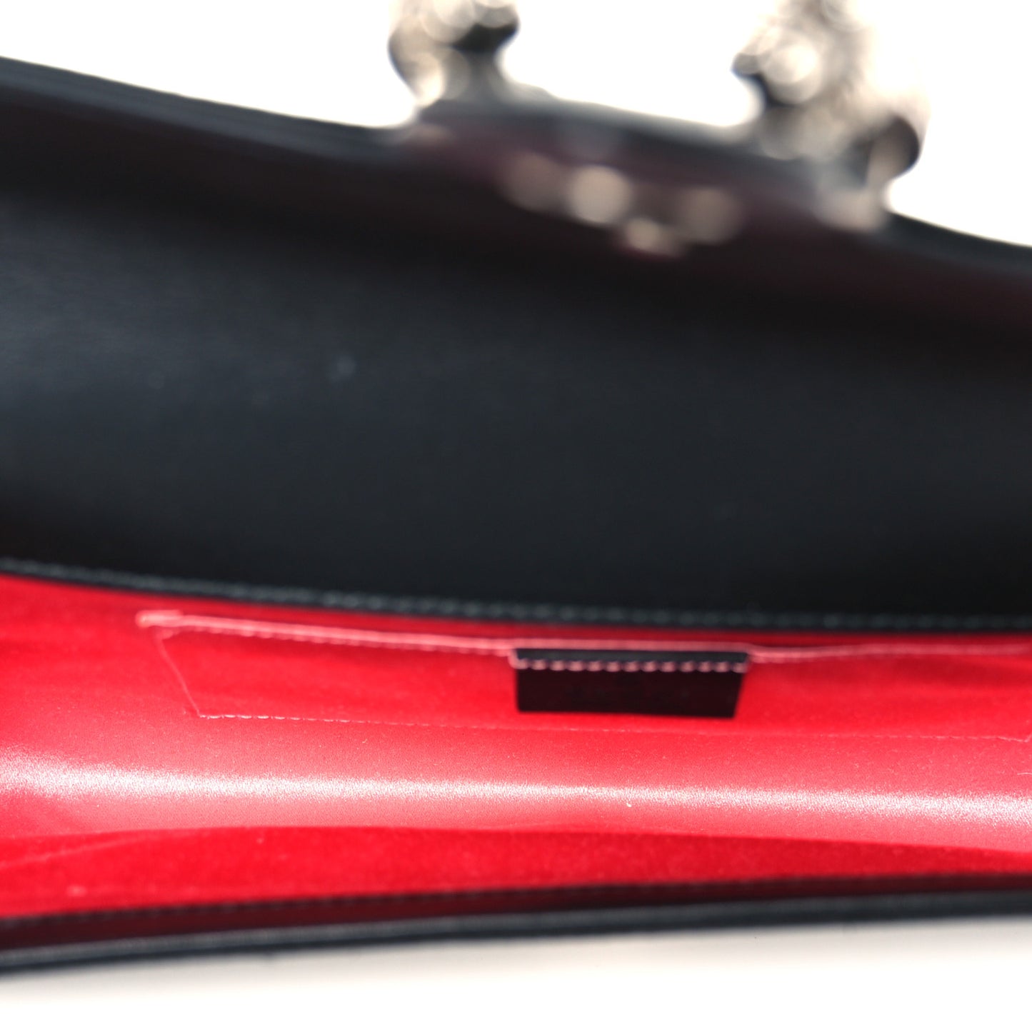 Satin Dionysus Clutch Black