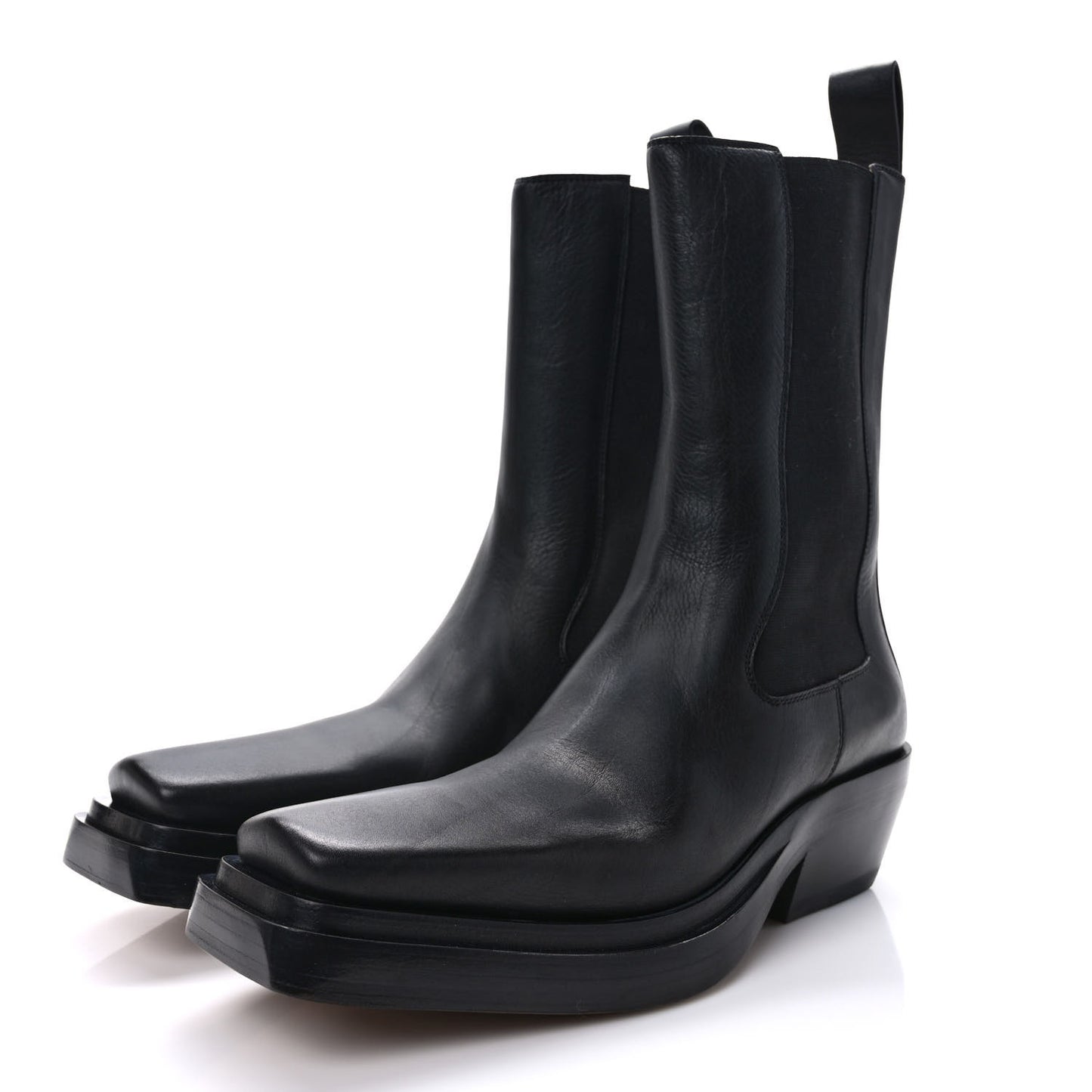 Calfskin Lean Mid-Calf Boots 40 Black