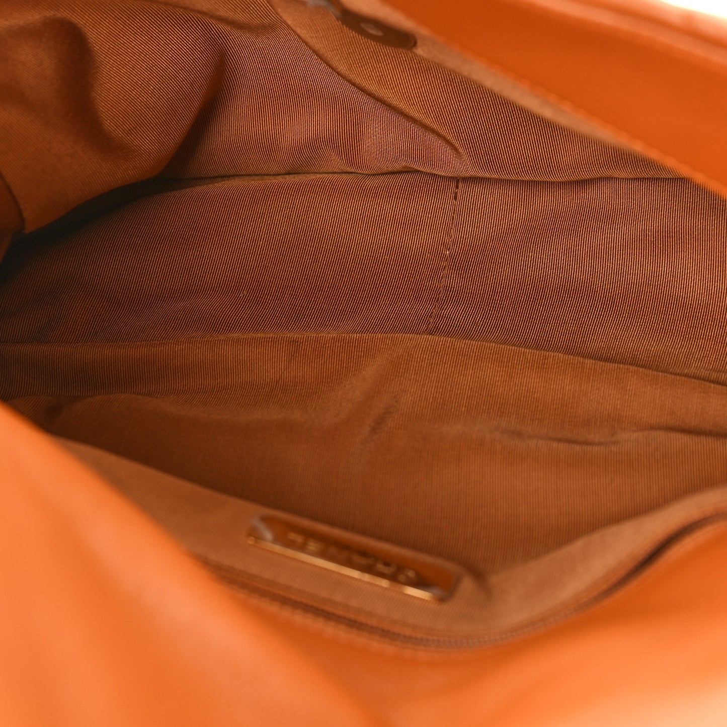 Lambskin Quilted Large Chanel 19 Flap Light Brown