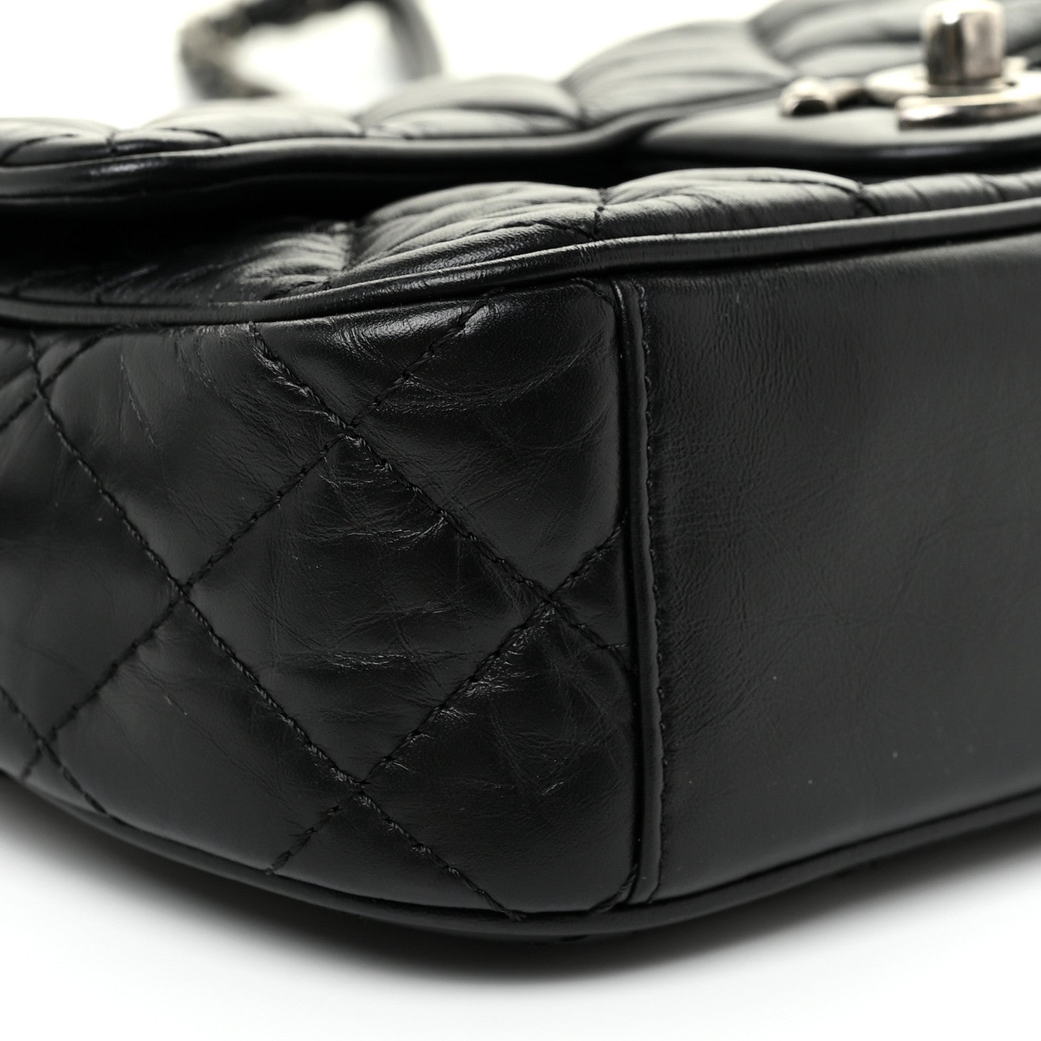 Chanel Aged Calfskin Quilted Small Easy Flap Black 9 of 13