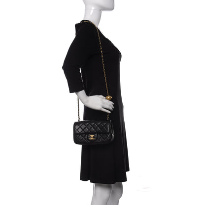 Chanel Lambskin Quilted Mini Rectangular Pearl Crush Flap Black 2 of 11