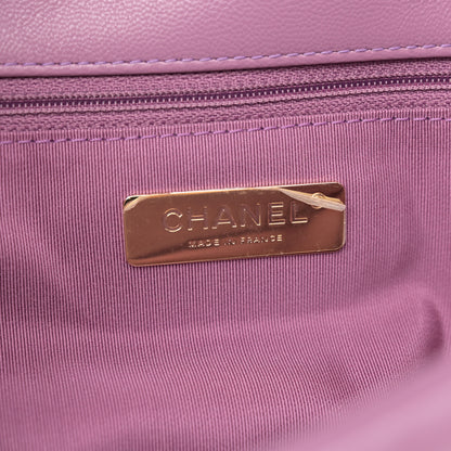 Chanel Goatskin Quilted Large Chanel 19 Flap Purple 6 of 10