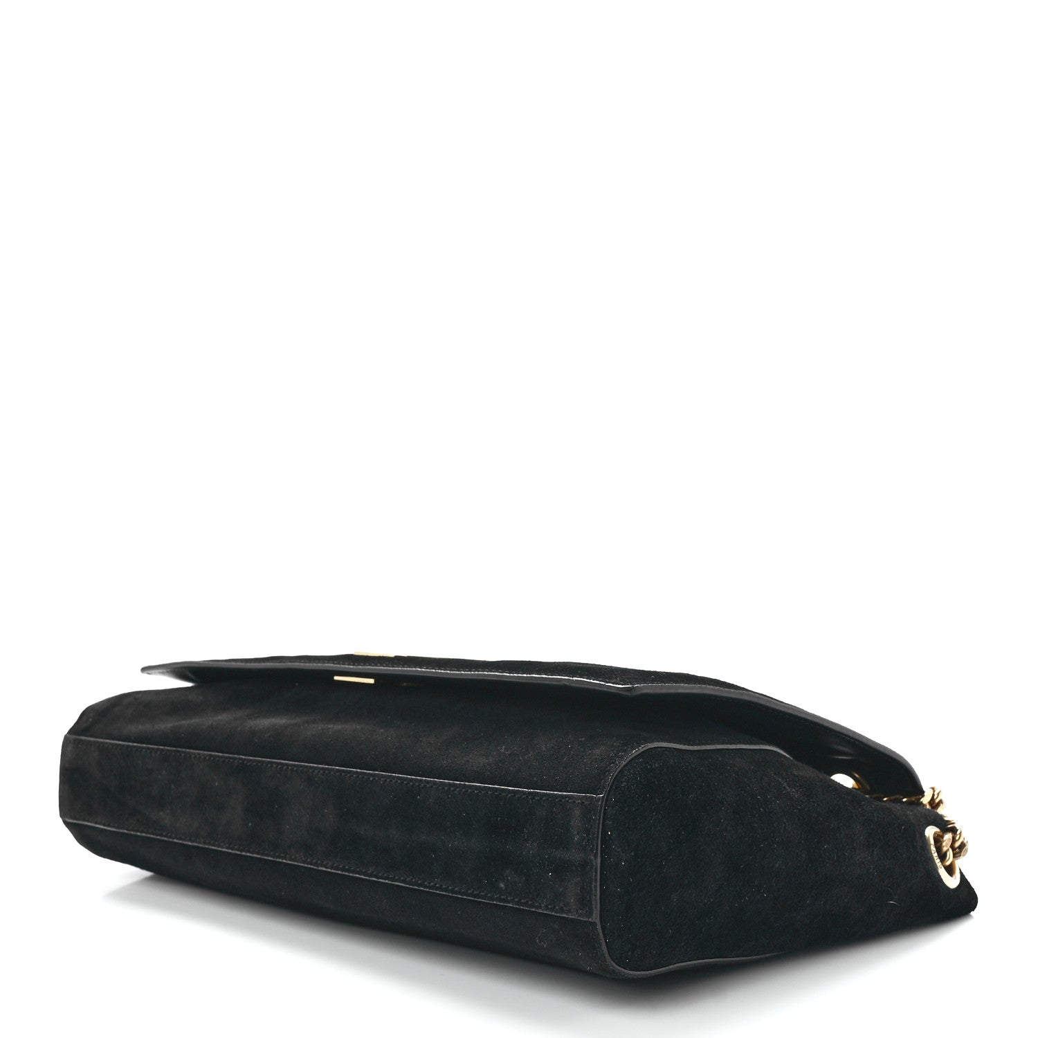 Saint Laurent Smooth Calfskin Suede Medium Reversible Monogram Kate Satchel Black 16 of 20