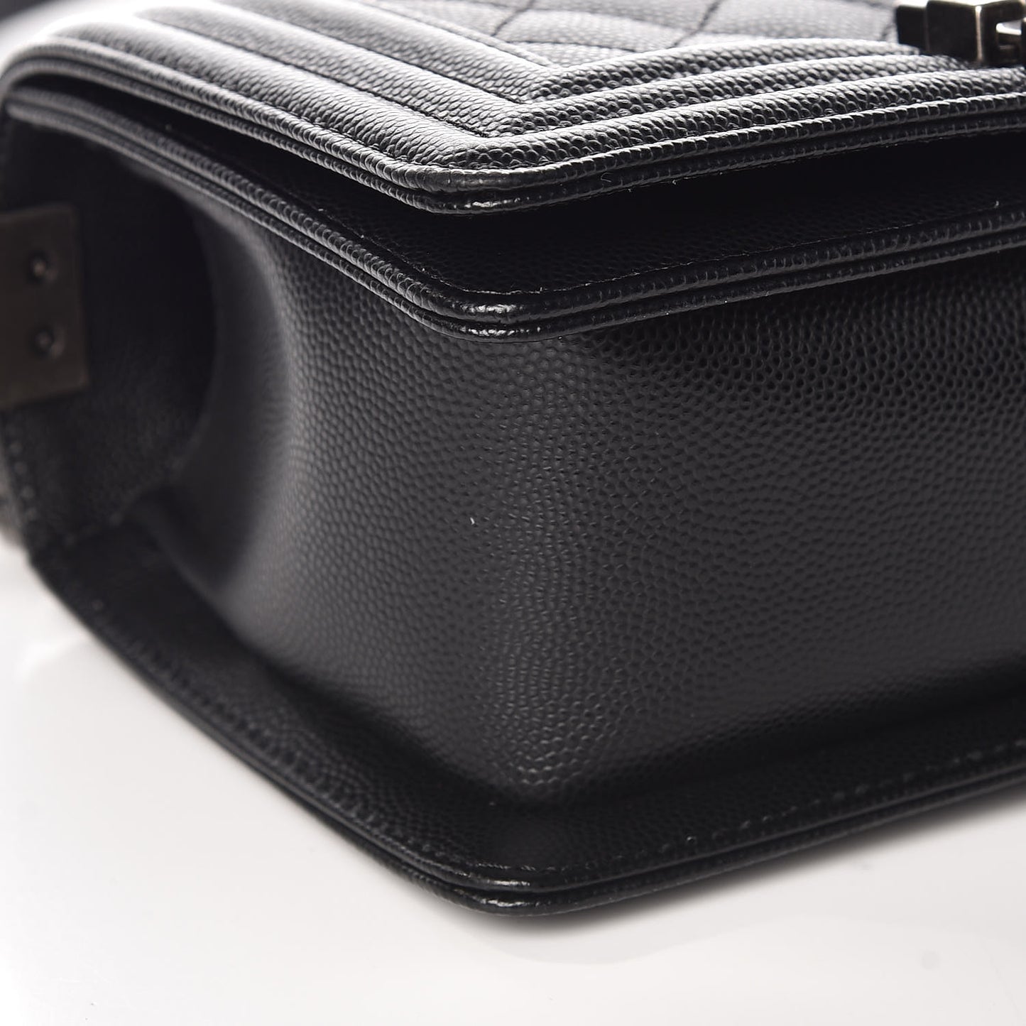 Caviar Quilted Small Boy Flap Black