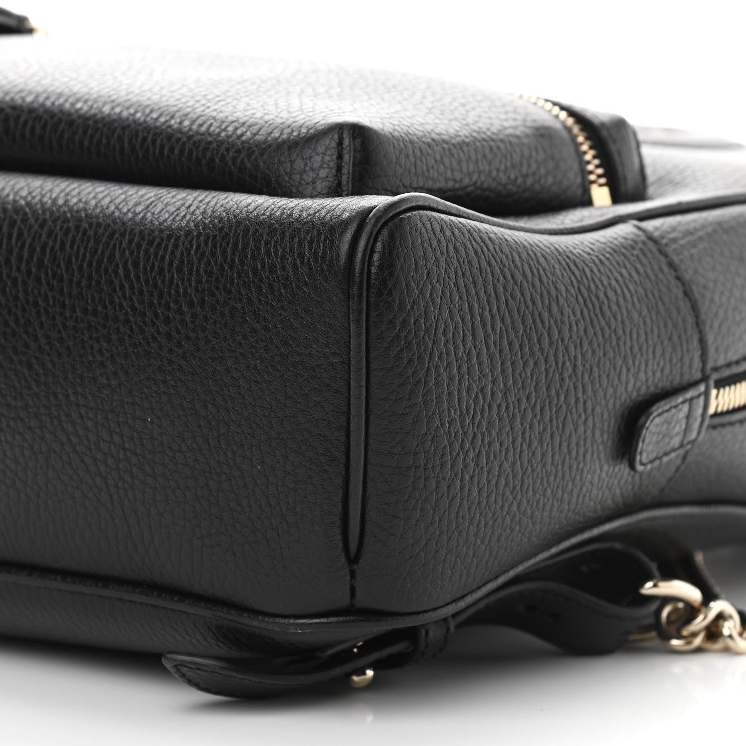 Gucci Pebbled Calfskin Soho Chain Backpack Black 11 of 11